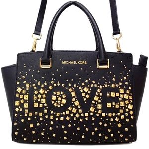 Michael Kors Selma Studded Love Satchel Medium
